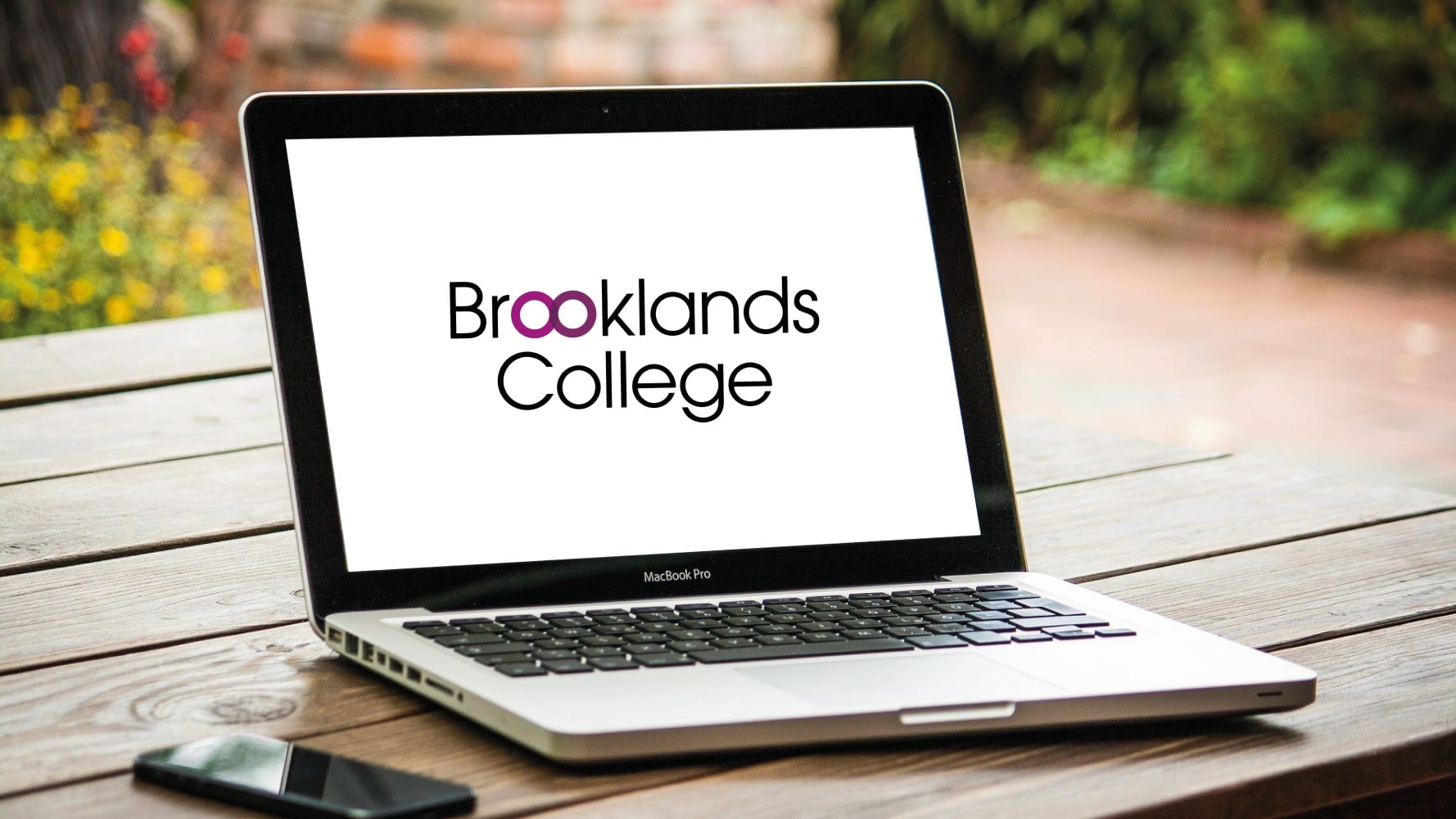 Brooklands logo at home working