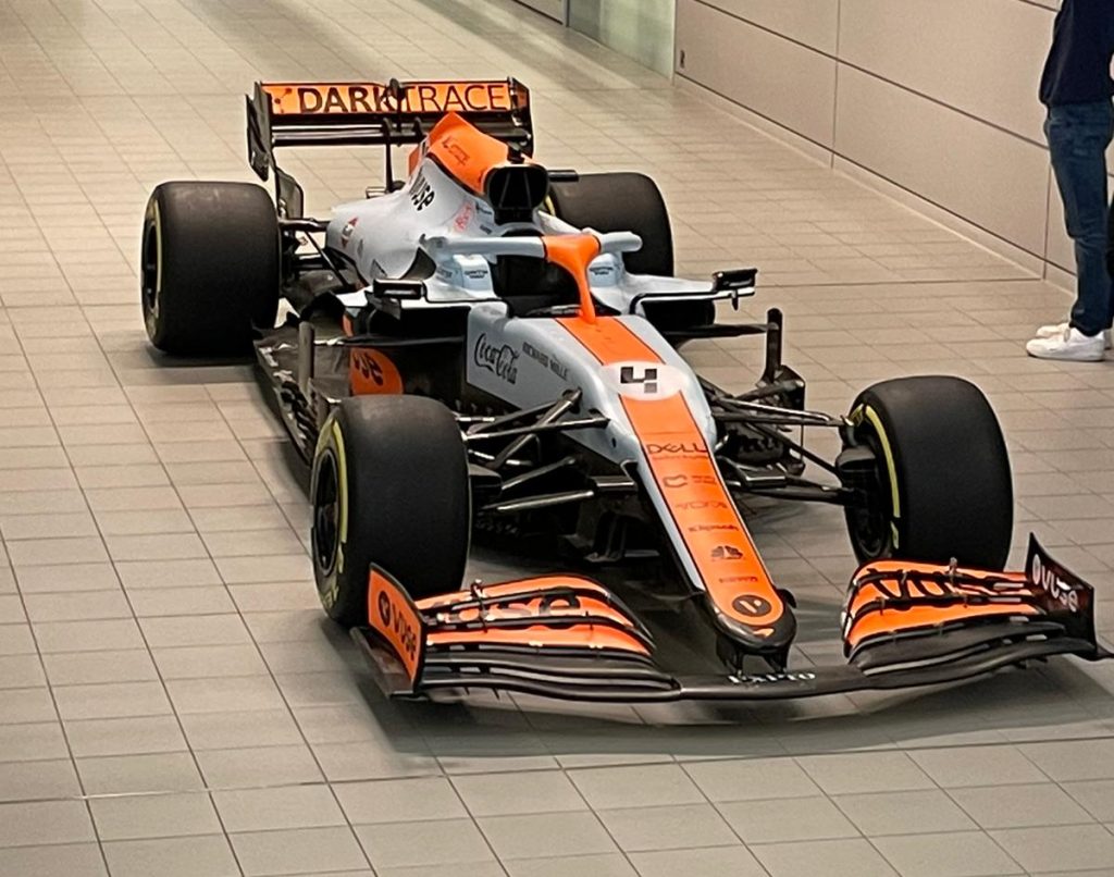 McLaren Tour March 23 Racing Car orange and grey