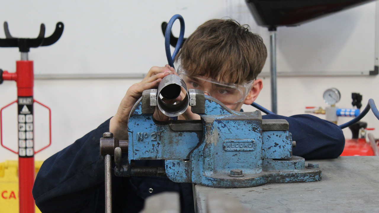 Engineering equipment at Brooklands Technical College