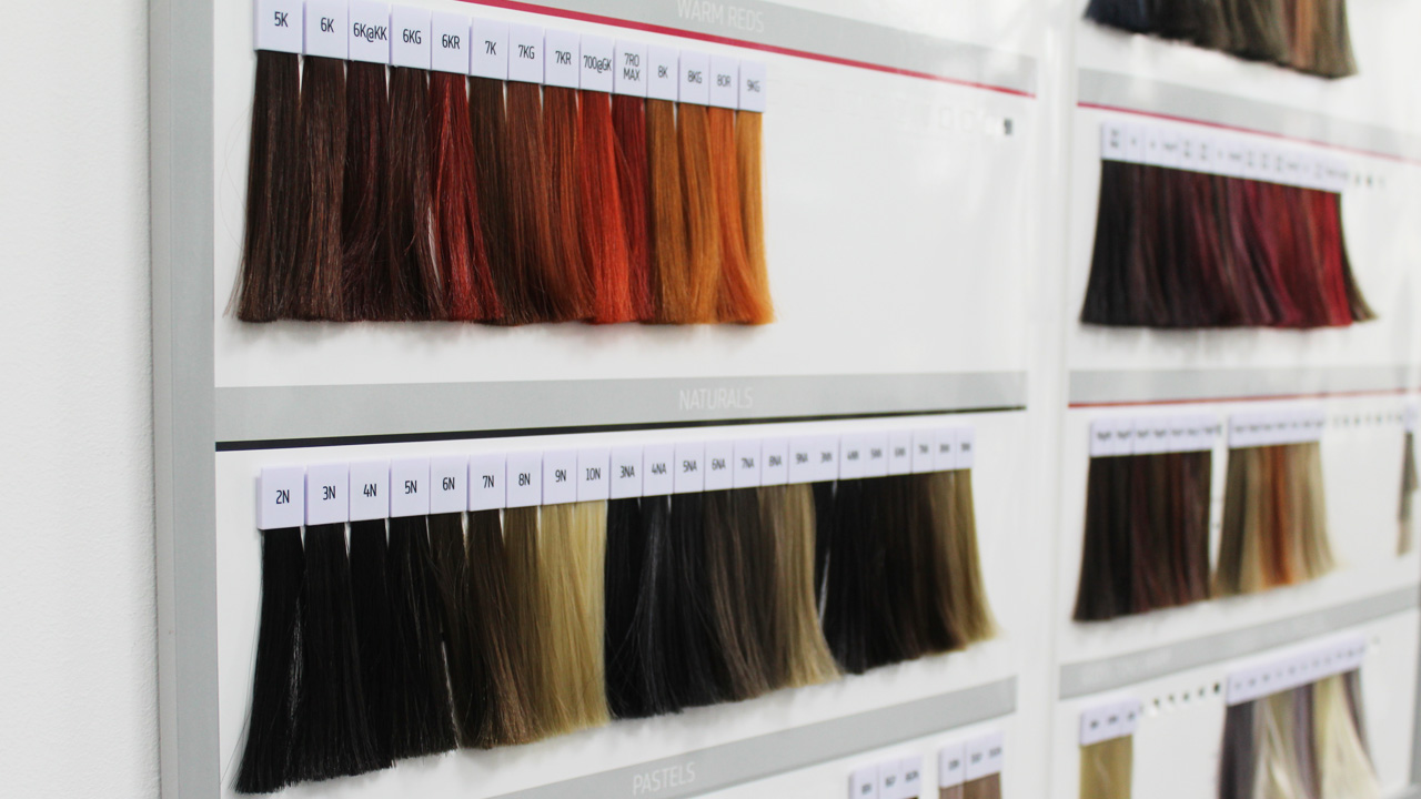 Hair colour reference sheet