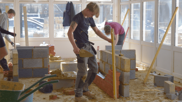 students compete in Construction Competition in brooklands workshop