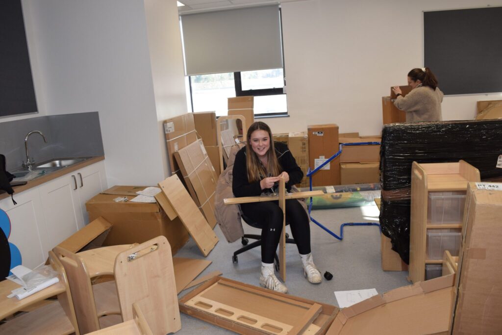 Student builds new nursery furniture for classroom remodel