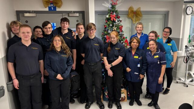 Gift giving at St Peter’s Hospital